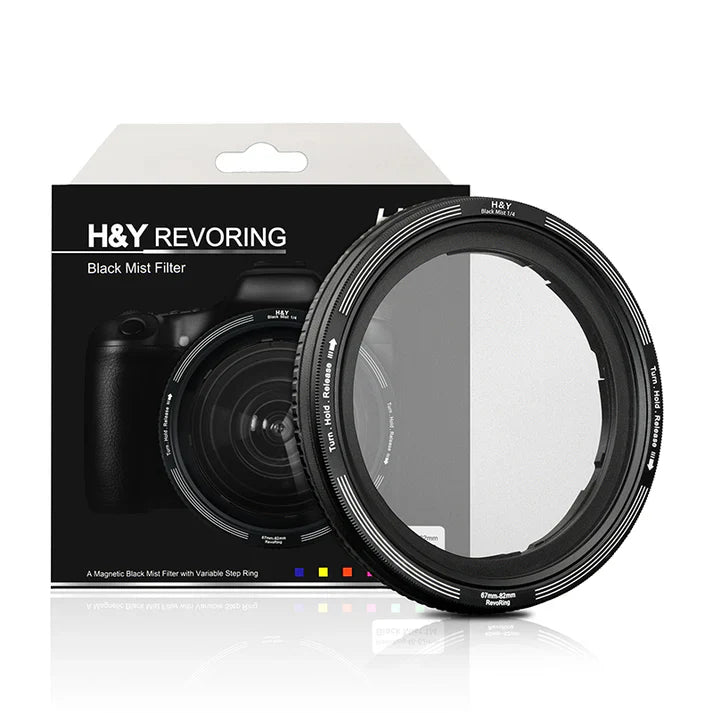 -H&Y Filters RevoRing Black Mist (1/4) Filter (58-77mm)-Variable Lens Adapter Mist Filter-H&Y Filters