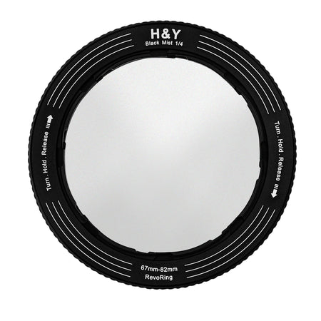 -H&Y Filters RevoRing Black Mist (1/4) Filter (67-82mm)-Variable Lens Adapter Mist Filter-H&Y Filters