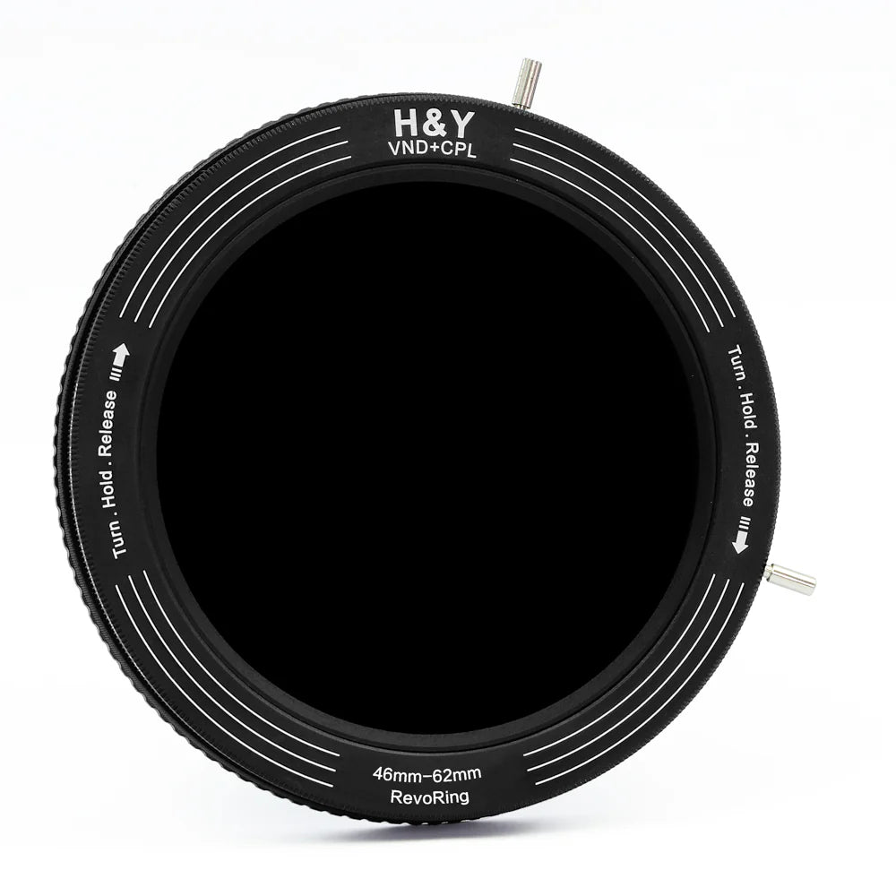 -H&Y Filters RevoRing Variable ND3-ND1000 & Circular Polarizer Filter (46-62mm)-Variable Lens Adapter VND+CPL Filter-H&Y Filters