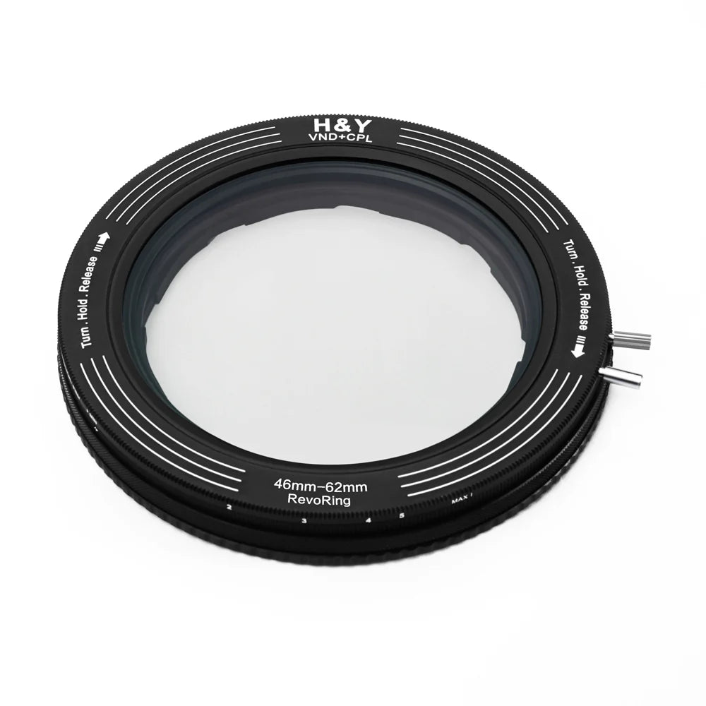 -H&Y Filters RevoRing Variable ND3-ND1000 & Circular Polarizer Filter (46-62mm)-Variable Lens Adapter VND+CPL Filter-H&Y Filters