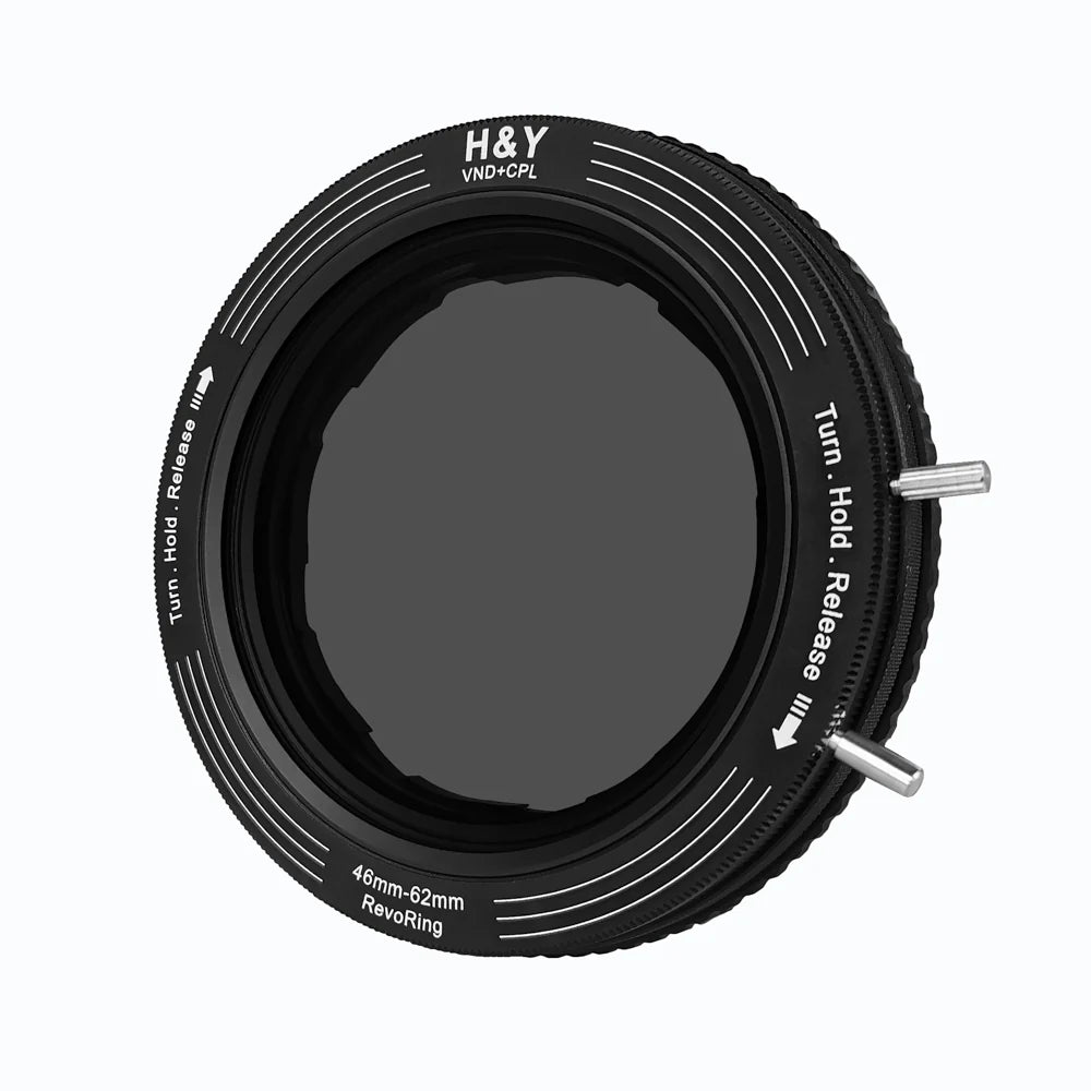 -H&Y Filters RevoRing Variable ND3-ND1000 & Circular Polarizer Filter (46-62mm)-Variable Lens Adapter VND+CPL Filter-H&Y Filters