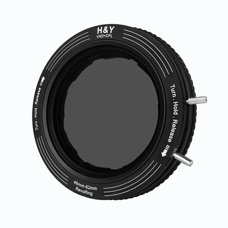 -H&Y Filters RevoRing Variable ND3-ND1000 & Circular Polarizer Filter (46-62mm)-Variable Lens Adapter VND+CPL Filter-H&Y Filters