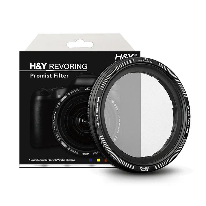 -H&Y Filters RevoRing White Promist (1/4) Filter (67-82mm)-Variable Lens Adapter Mist Filter-H&Y Filters
