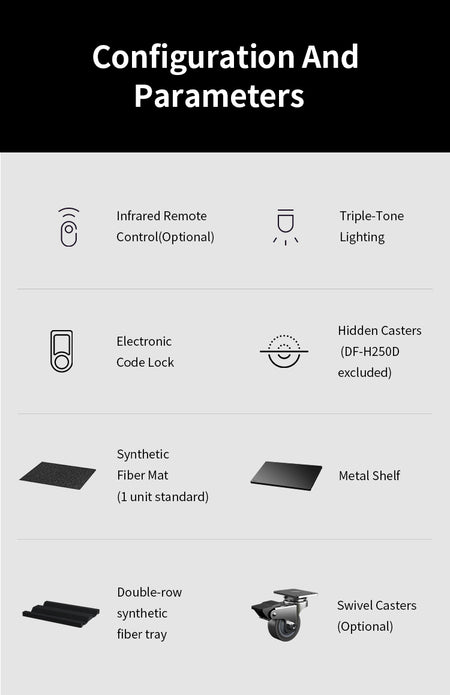 -LENTHEM DF-H250D (225 Litre) 3D Filament Dry Cabinet-Dry Cabinets-Lenthem