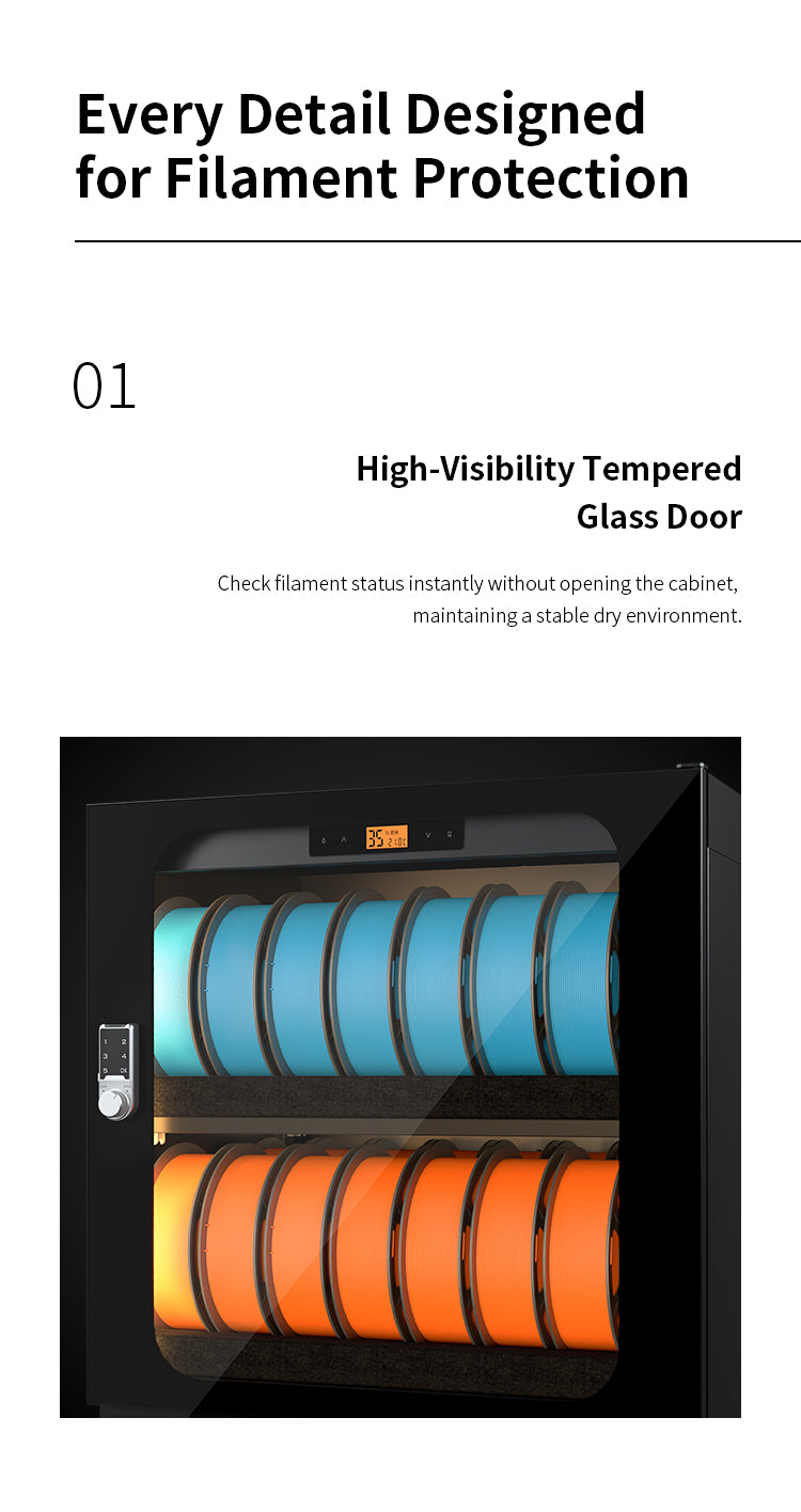 -LENTHEM DF-H250D (225 Litre) 3D Filament Dry Cabinet-Dry Cabinets-Lenthem