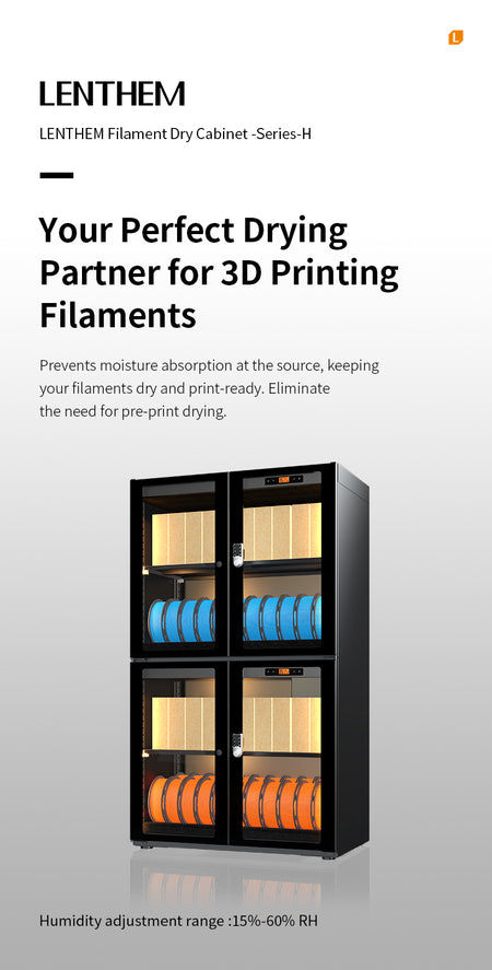 -LENTHEM DF-H250D (225 Litre) 3D Filament Dry Cabinet-Dry Cabinets-Lenthem