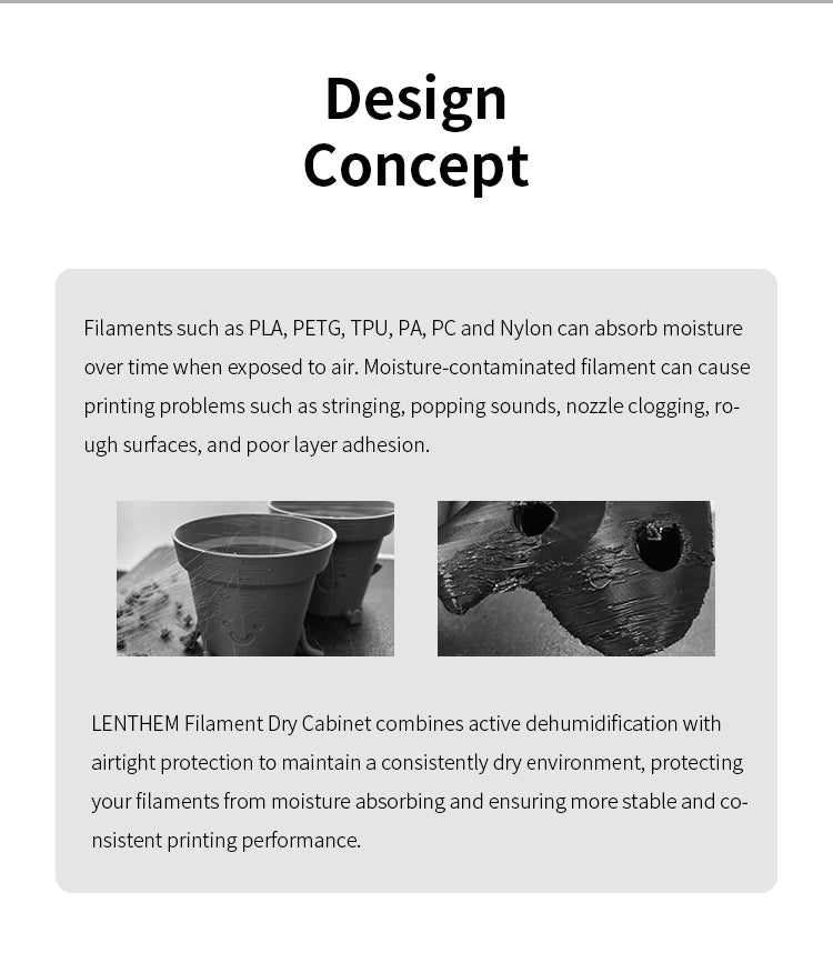 -LENTHEM DF-H250D (225 Litre) 3D Filament Dry Cabinet-Dry Cabinets-Lenthem