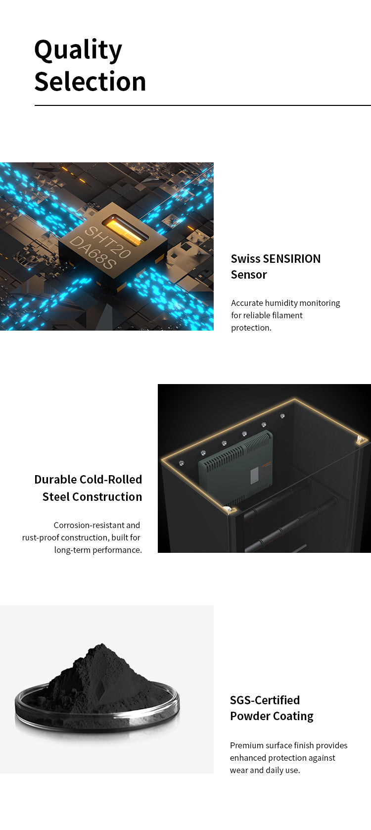 -LENTHEM DF-M050D (37 Litre) 3D Filament Dry Cabinet-Dry Cabinets-Lenthem