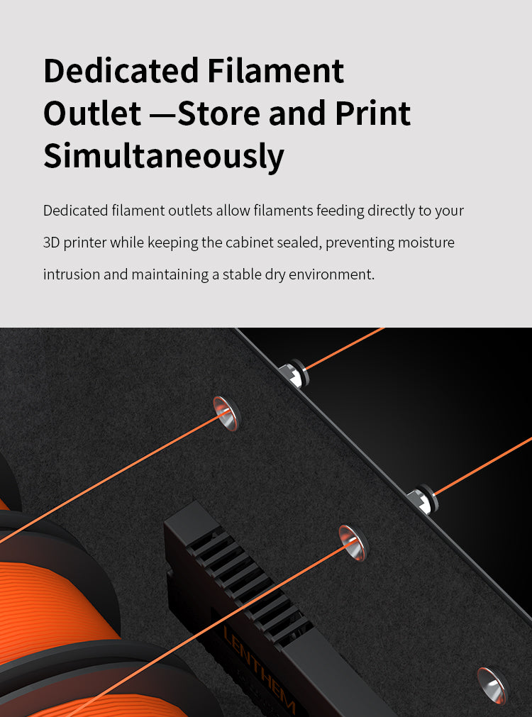 -LENTHEM DF-M050D (37 Litre) 3D Filament Dry Cabinet-Dry Cabinets-Lenthem