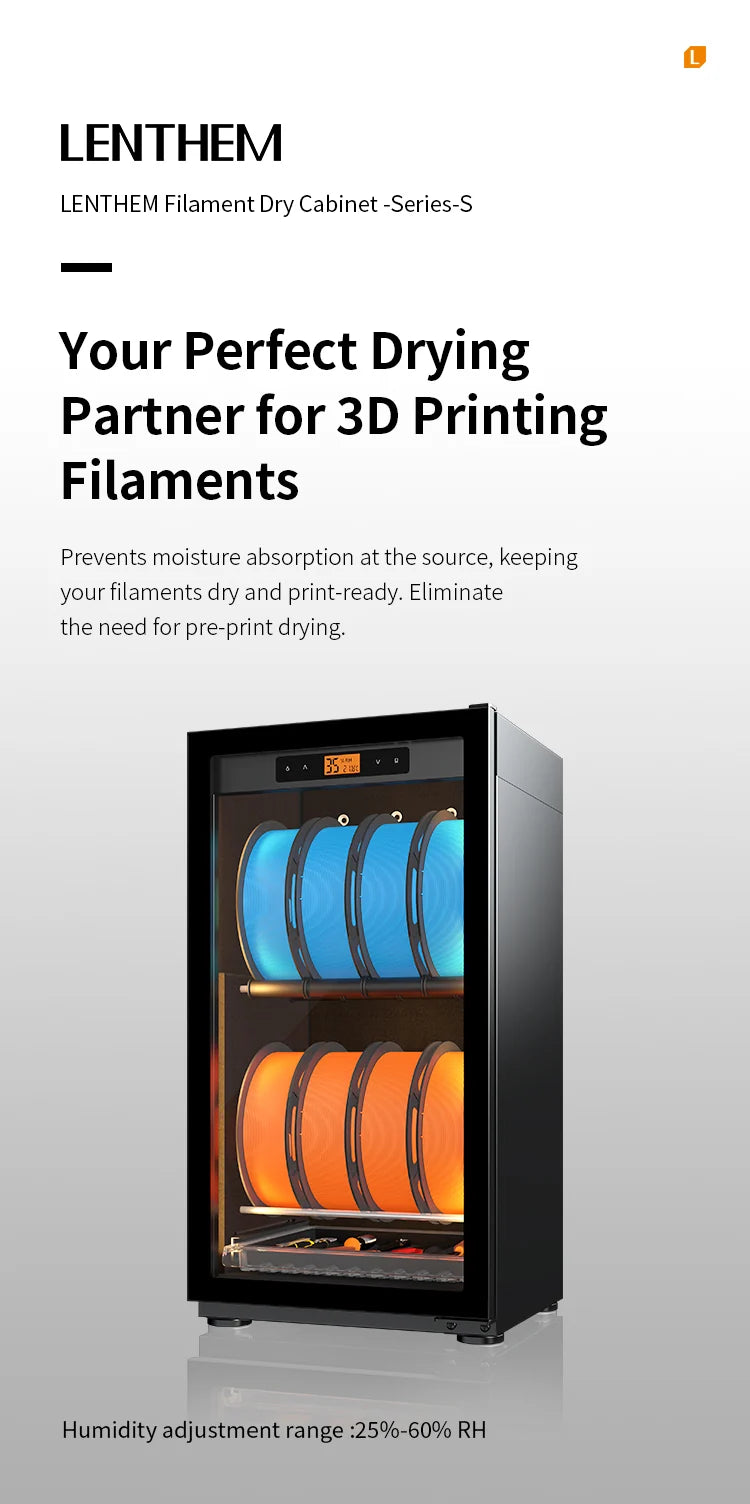 -LENTHEM DF-M080D (66 Litre) 3D Filament Dry Cabinet-Dry Cabinets-Lenthem