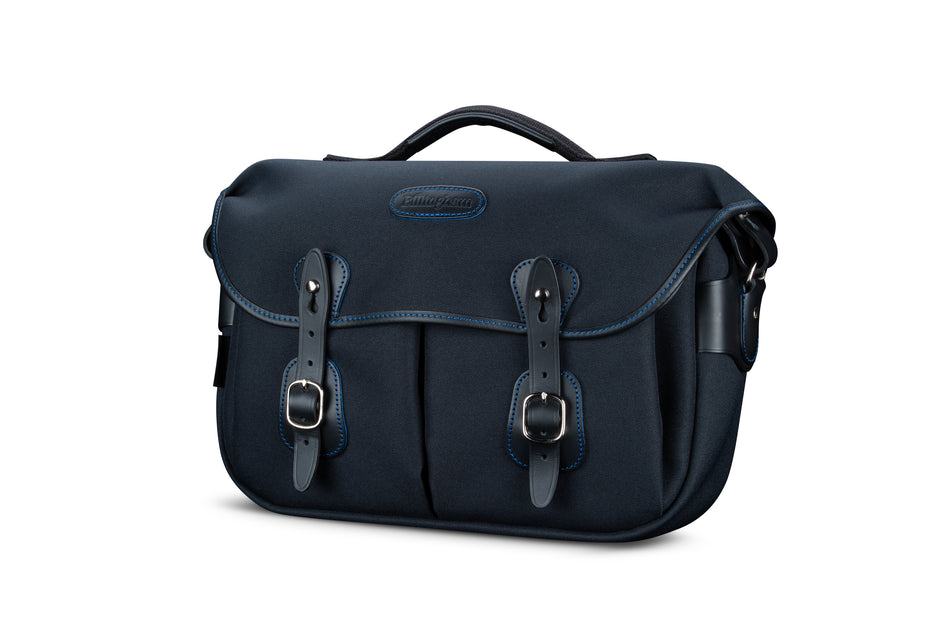 Billingham Hadley Pro 2020 Midnight Edition Camera Bag - Black FibreNyte / Blue Leather / Blue Stitching inc SP15 Shoulder Pad