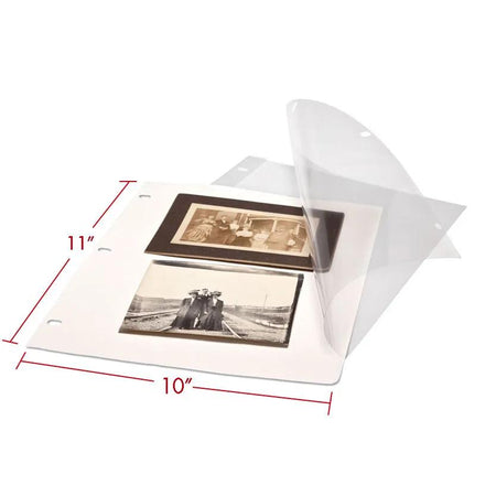 Print File 1011PEW pack of 25 6 mil Polyester Page Protector - White Paper Insert-PF Label 10x11