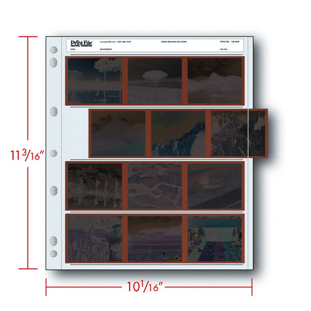 -Print File Archival 120-4UB Negative Storage Pages for 120 Film (100 Pack)-Negative Sleeves-Print File