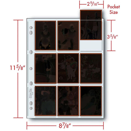 -Print File Archival 120-9HB Negative Storage Pages for 120 Film or Collectable Trading Cards (25 Pack)-Negative Sleeves-Print File