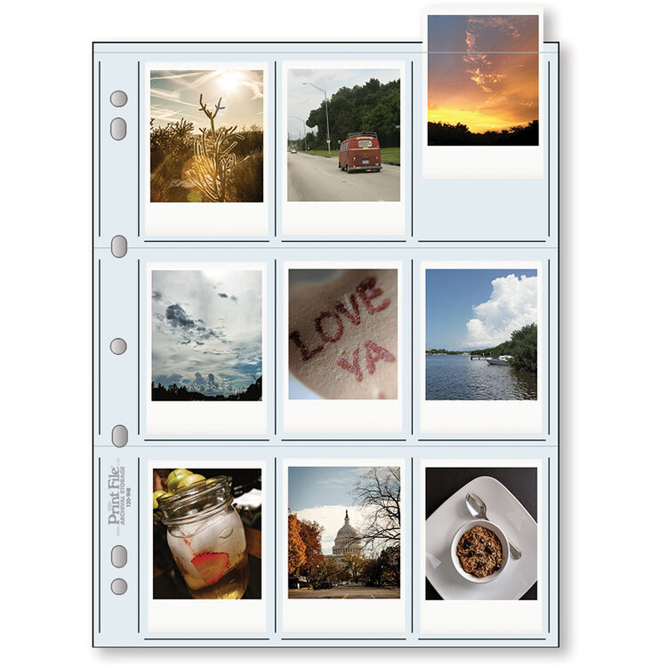 -Print File Archival 120-9HB Negative Storage Pages for 120 Film or Collectable Trading Cards (25 Pack)-Negative Sleeves-Print File