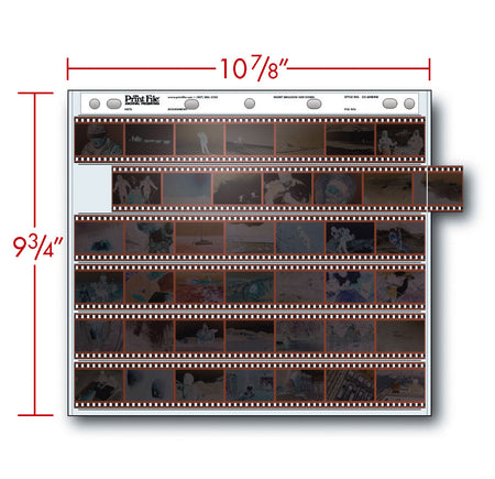 -Print File Archival 35-6HBXW Negative Storage Pages for 35mm Film (100 Pack)-Negative Sleeves-Print File