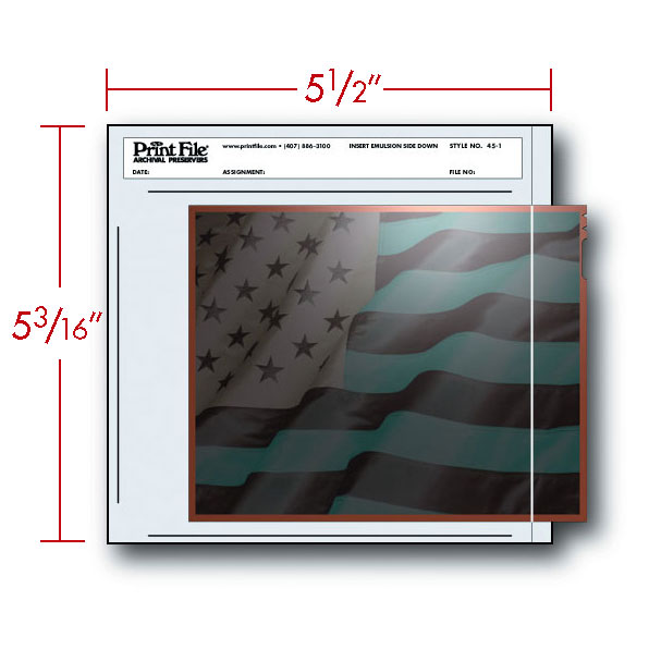 -Print File Archival 45-1 Negative Storage Pocket for 4x5" Film (100 Pack)-Negative Sleeves-Print File