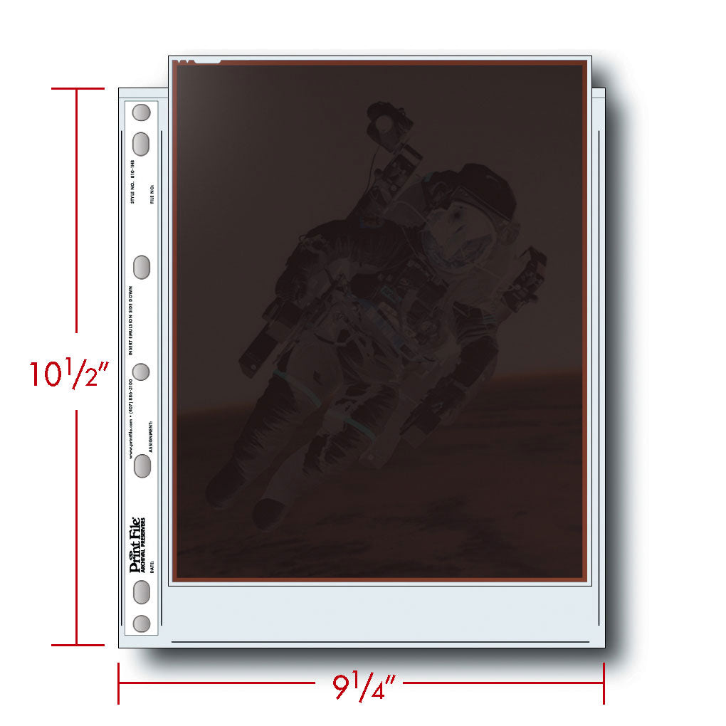 -Print File Archival 810-1HB Negative Storage Pages for 8x10" Film (100 Pack)-Slide Preservers-Print File