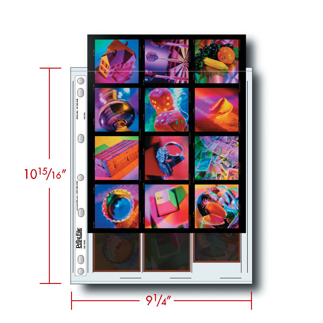 -Print File Archival CP 120-3HB Negative Storage Pages for 120 Film & Contact Print (25 Pack)-Contact Proofing Preservers-Print File