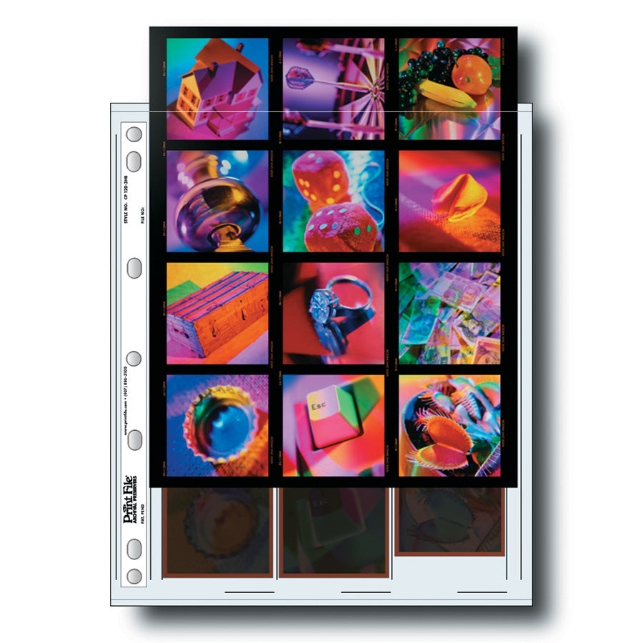 -Print File Archival CP 120-3HB Negative Storage Pages for 120 Film & Contact Print (25 Pack)-Contact Proofing Preservers-Print File
