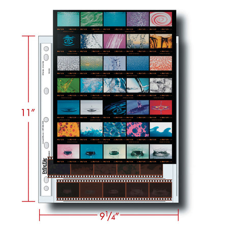-Print File Archival CP 35-7HB Negative Storage Pages for 35mm Film Contact Print (25 Pack)-Contact Proofing Preservers-Print File