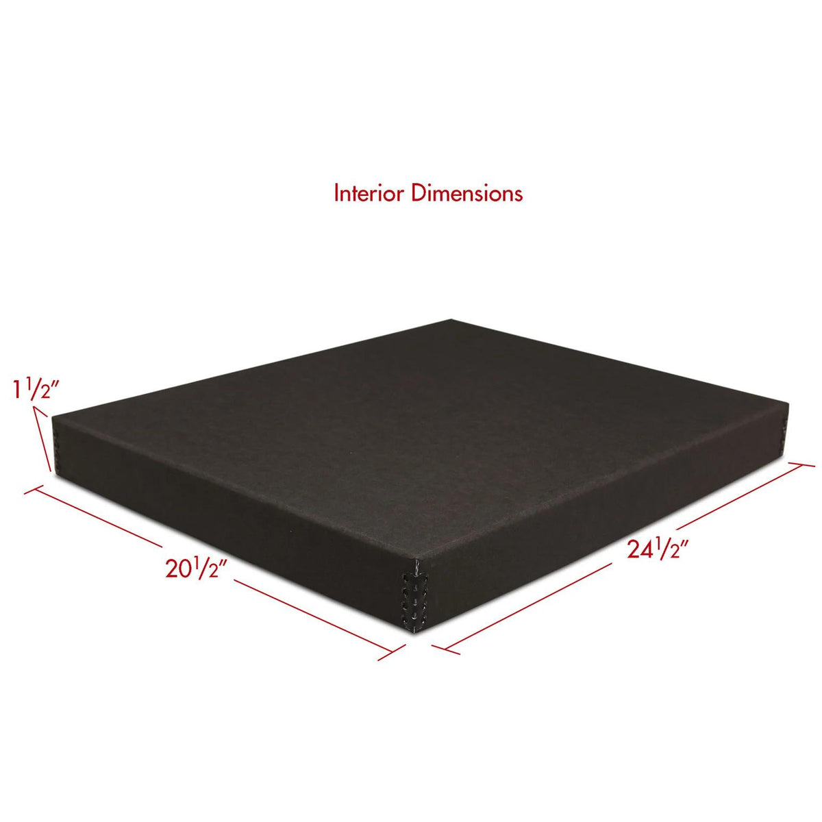 Print File BDF20241 Black Drop-Front Metal Edge Archival Box 20-1/2x24-1/2x1-1/2