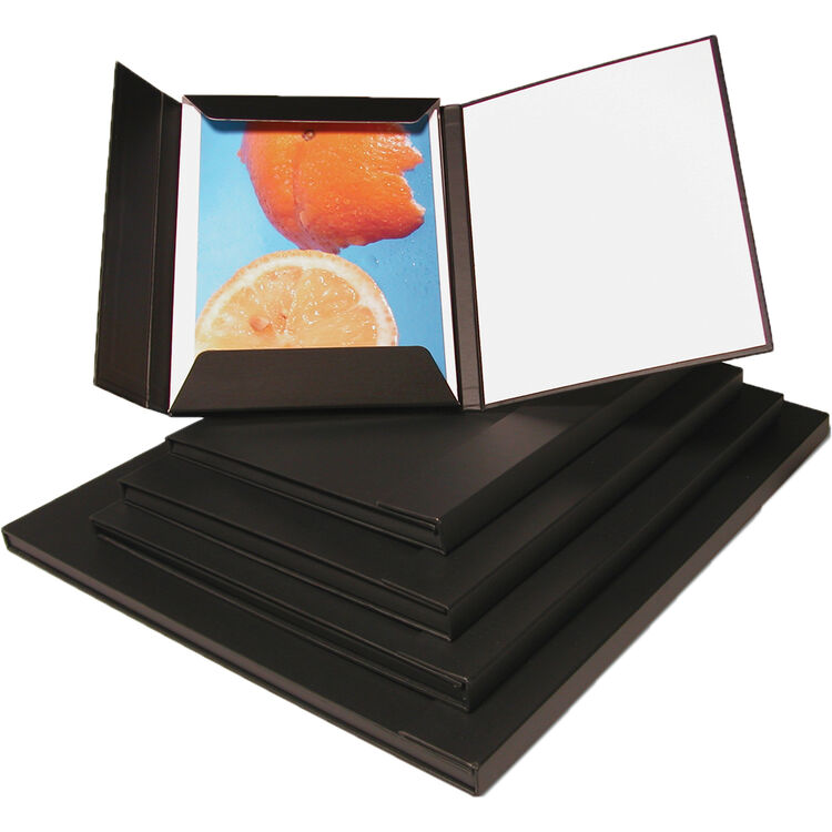 Print File FOL1722BLK Magnetic Folio Folder with Black Lining - 17 x 22"-Black Folios with Magnetic Closures-Print File