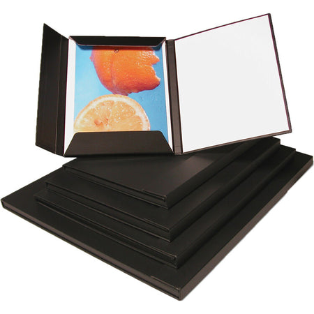 Print File FOL1722BLK Magnetic Folio Folder with Black Lining - 17 x 22"-Black Folios with Magnetic Closures-Print File