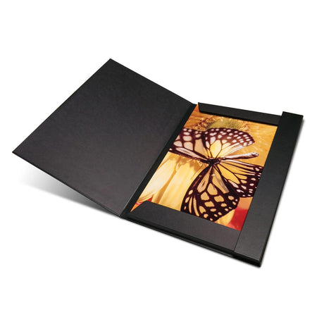 Print File FOL811BLK Black Folio-Black Lining-Magnetic Closure 8-3/4x11-1/4x1/2