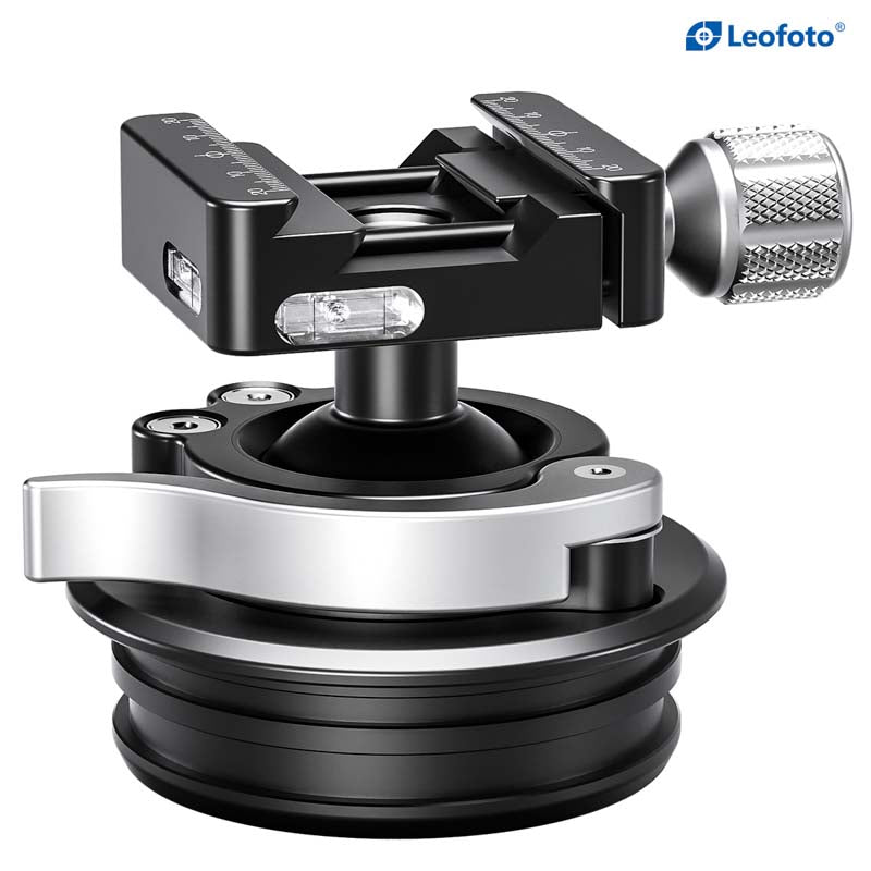 Leofoto STB-75K Base with Rapid Lock 30mm Ball Head and SC-50 Lock Clamp for 75mm Systematic Tripods