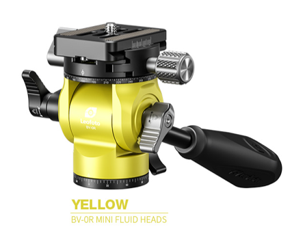Leofoto BV-0R Mini Fluid Tripod Head - Yellow