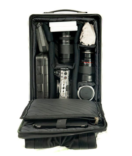 ALEON 16" Aluminium Camera Backpack with Padded Divider Set - Onyx Black-Aluminium Backpacks-Kudos Cameras