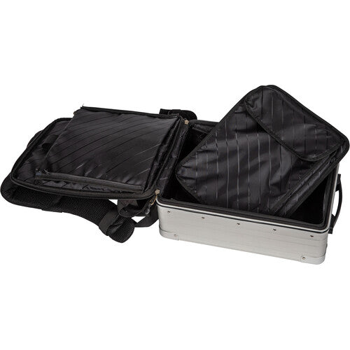 ALEON 16" Aluminium Camera Backpack with Padded Divider Set - Platinum Silver-Aluminium Cases-ALEON