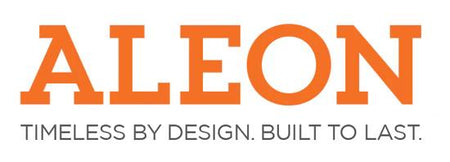ALEON logo in orange, with "TIMELESS BY DESIGN. BUILT TO LAST." tagline below in gray.