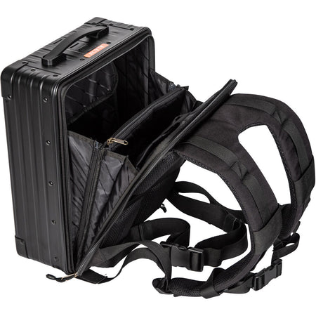 ALEON 16" Aluminium Camera Backpack with Padded Divider Set - Onyx Black-Aluminium Backpacks-Kudos Cameras