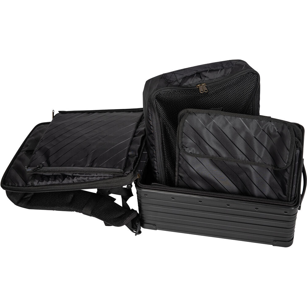 ALEON 17" Aluminium Camera Backpack with Padded Divider Set - Onyx Black-Aluminium Backpacks-Kudos Cameras