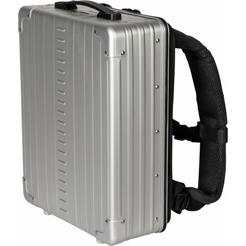 ALEON 16" Aluminium Camera Backpack with Padded Divider Set - Platinum Silver-Aluminium Backpacks-Kudos Cameras