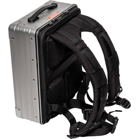 ALEON 16" Aluminium Camera Backpack with Padded Divider Set - Platinum Silver-Aluminium Backpacks-Kudos Cameras