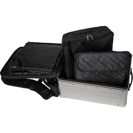 ALEON 17" Aluminium Camera Backpack with Padded Divider Set - Platinum Silver-Aluminium Backpacks-Kudos Cameras