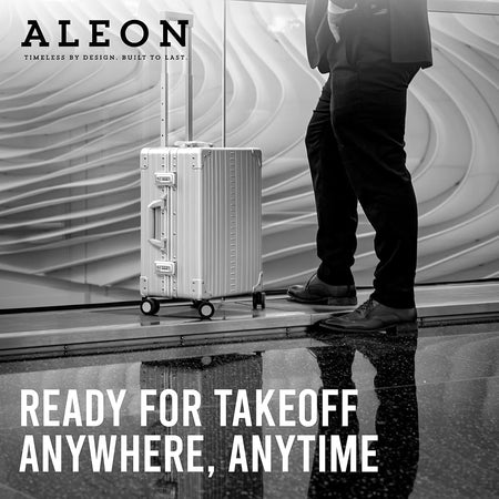 ALEON 21" Aluminium Camera Carry-On Case with Padded Divider Set - Platinum Silver-Aluminium Cases-Kudos Cameras
