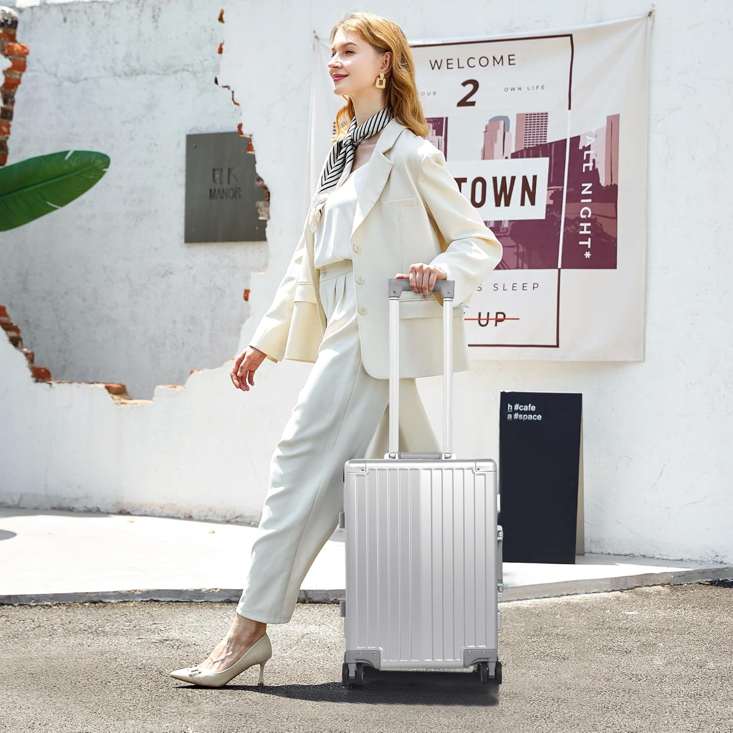 ALEON 21" Aluminium Camera Carry-On Case with Padded Divider Set - Platinum Silver-Aluminium Cases-Kudos Cameras