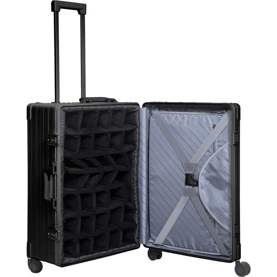 ALEON 30" Aluminium Camera Check-In Case with Padded Divider Set - Onyx Black-Aluminium Cases-Kudos Cameras