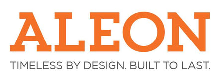 ALEON logo with orange text and the slogan "TIMELESS BY DESIGN. BUILT TO LAST.