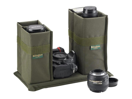 Billingham 207 Camera Bag - Khaki FibreNyte / Chocolate Leather-Camera Bags-Billingham