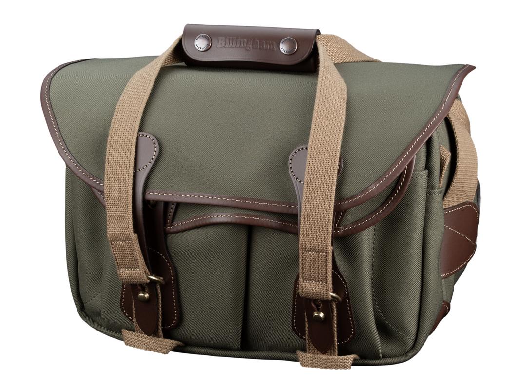 Billingham 225 MKII Camera Bag - Sage FibreNyte / Chocolate Leather-Camera Bags-Kudos Cameras