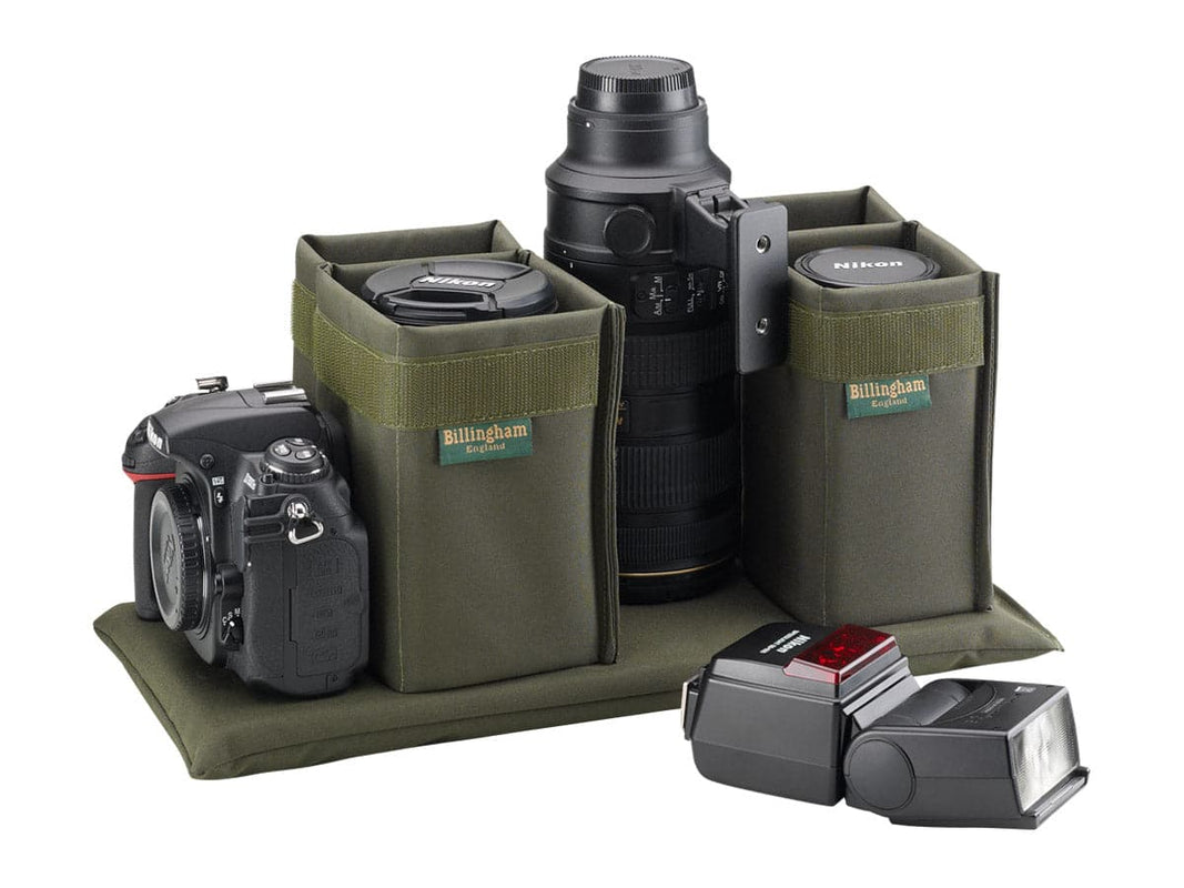 Billingham 307 Camera Bag - Khaki FibreNyte / Chocolate Leather-Camera Bags-Kudos Cameras