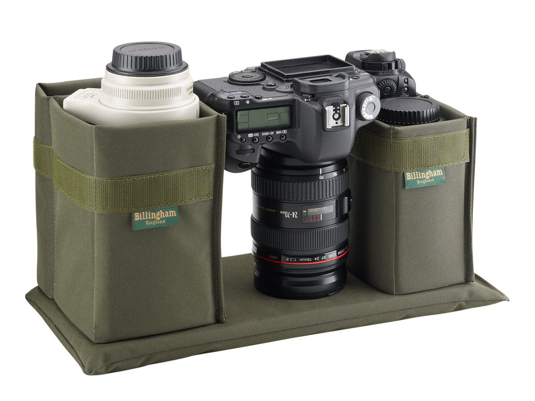 Billingham 335 MKII Camera Bag - Khaki Canvas / Tan Leather