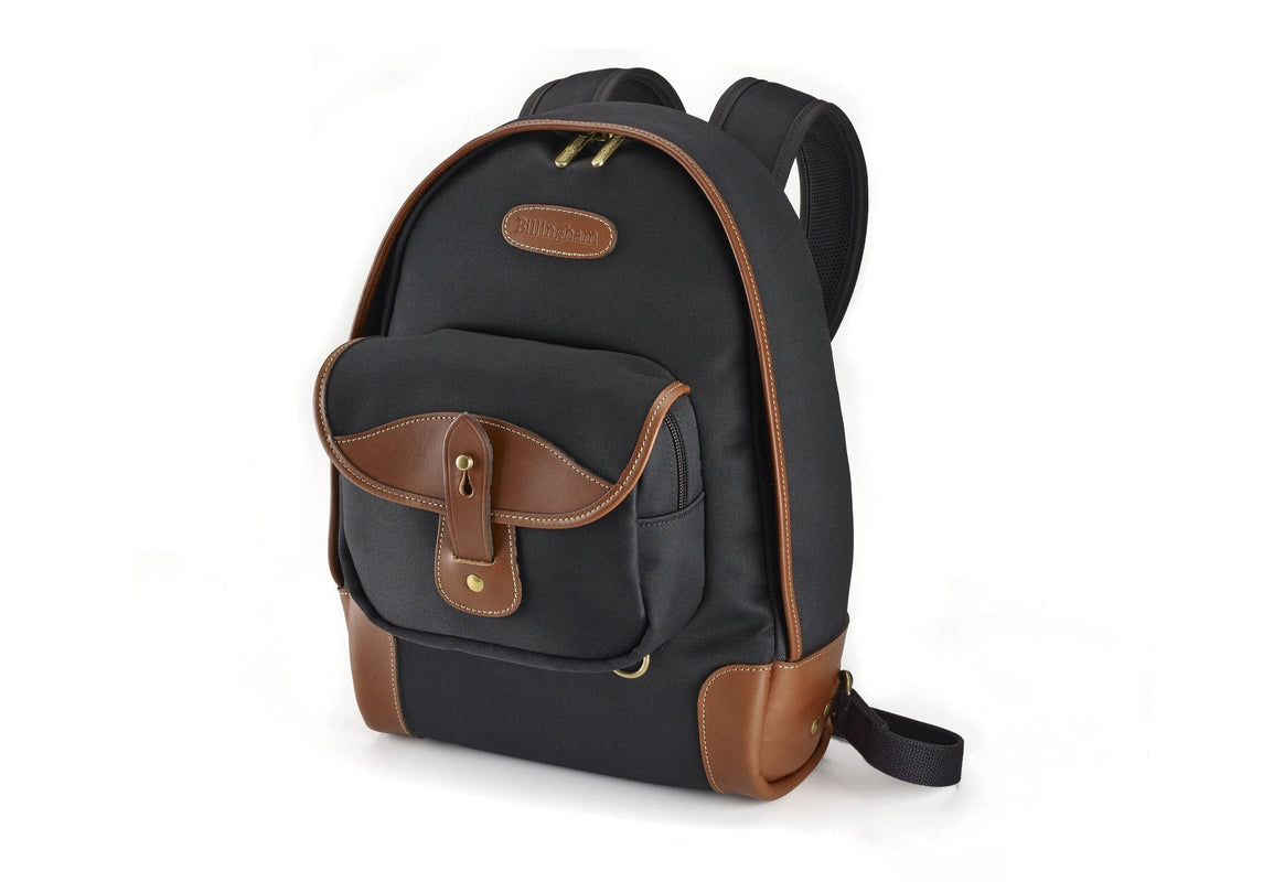 Billingham 35 Rucksack Camera Bag - Black Canvas / Tan Leather-Camera Backpacks-Billingham
