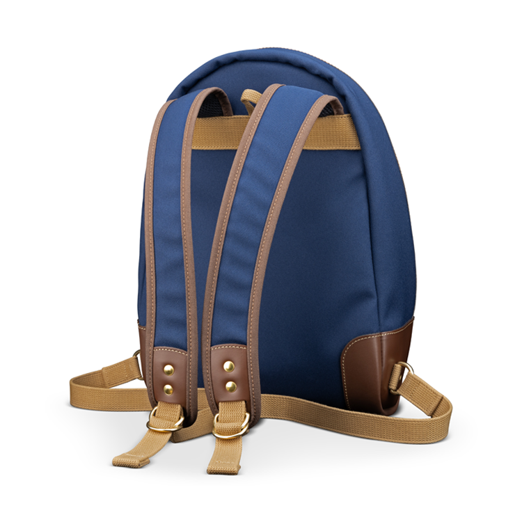 Billingham 35 Rucksack Camera Bag - Navy FibreNyte / Chocolate Leather-Camera Backpacks-Kudos Cameras