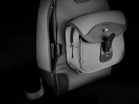 Billingham 35 Rucksack Camera Bag - Navy FibreNyte / Chocolate Leather-Camera Backpacks-Billingham